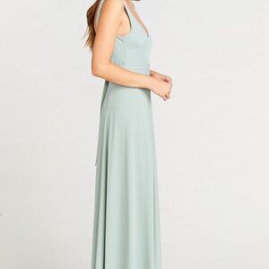 Show Me Your MuMu Jenn Silver Sage A-Line Maxi Dress | Women’s XL NWT